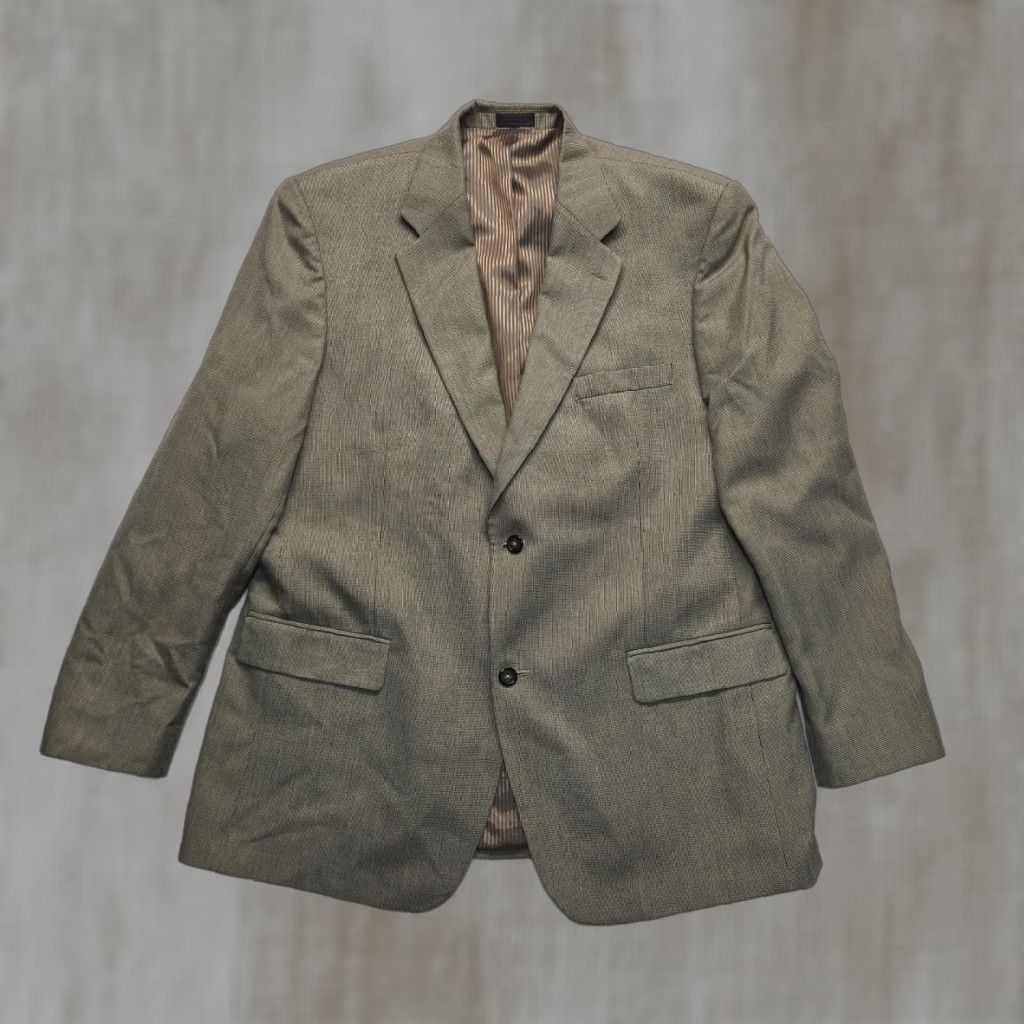 Vintage Lu Strada Blazer / Suit Jacket Men Brown 46 L Long Casual Jacket - Polyester - 46 Adults Mens Size 46R - 1 Thumbnail
