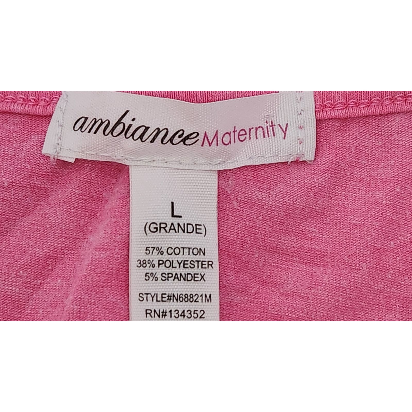 Other Ambiance Maternity Pink Heathered Ruched Sides Top Large Size L / US 10 / IT 46 - 4 Thumbnail