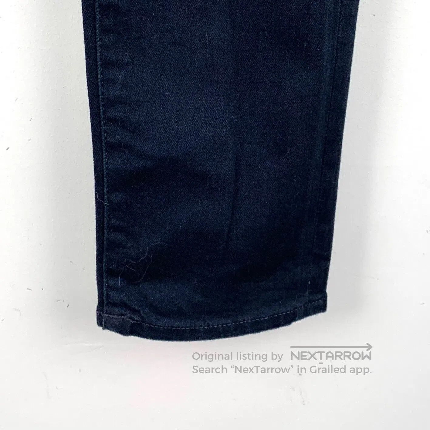 Armani Armani Dark Blue Cotton Denim Trousers| Size US 29 - 4 Thumbnail