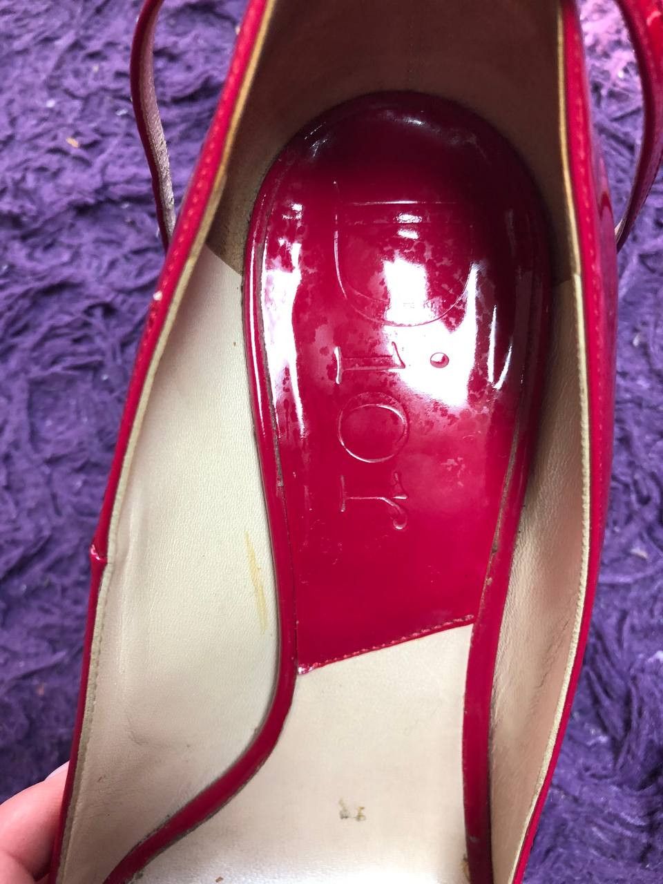 Christian Dior Monsieur Christian Dior Patent Leather Platform Slingback Pump Heels Size US 7 / IT 37 - 8 Thumbnail