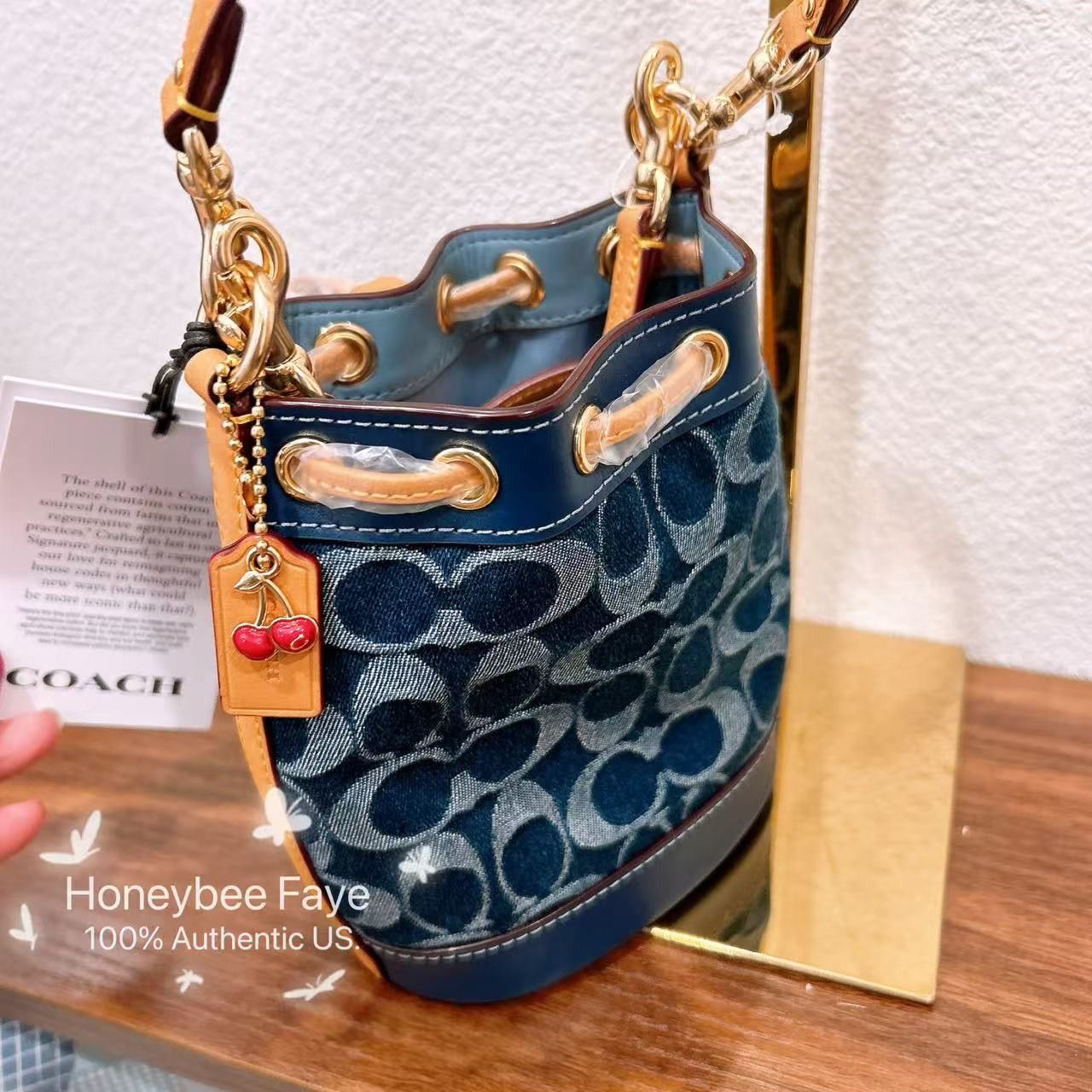 Coach Mini Bucket Bag In Signature Denim CY740 Size ONE SIZE - 4 Thumbnail