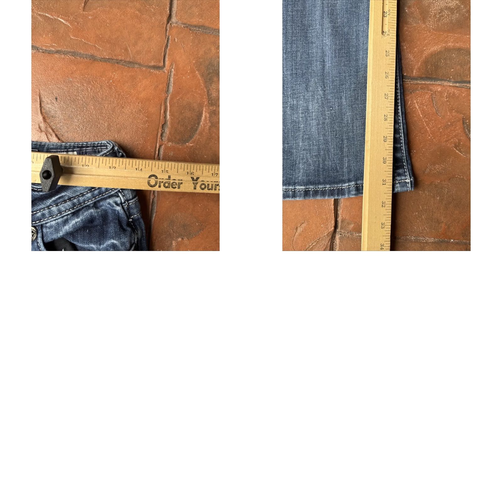 Miss Me VINTAGE Miss Me Boot Cut Jeans Womens 26 Denim Blue 5-Pocket Studded Embellished Rhinestone Logo 90s Theme Boyfriend Modern Bootcut Womens Size 26" / US 2 / IT 38 - 8 Thumbnail