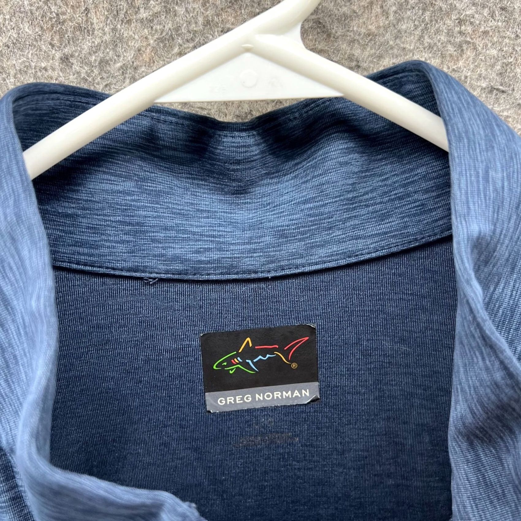Vintage Greg Norman Sweatshirt Mens Large Blue Quarter Zip Fleece Pullover Heather Pullover Sweatshirt Knit Mock Neck Logo All Seasons Golf Size US L / EU 52-54 / 3 - 7 Thumbnail