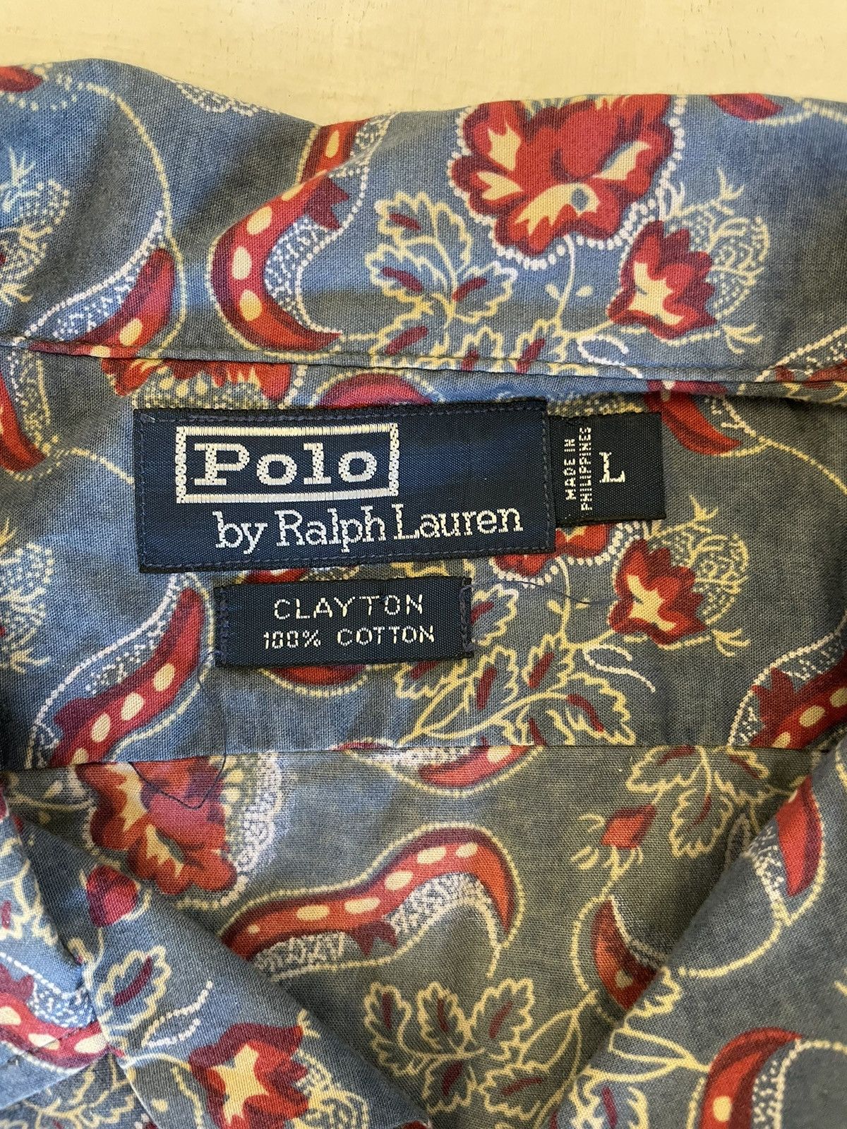 Polo Ralph Lauren × Vintage Vintage Clayton Floral Camp Shirt Size US L / EU 52-54 / 3 - 3 Thumbnail