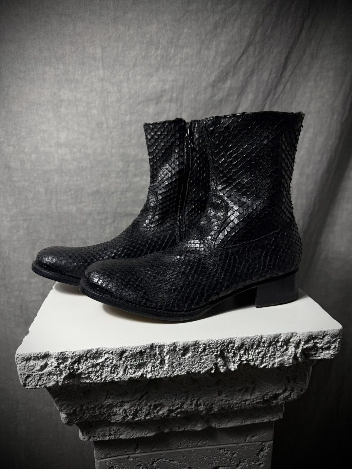 Carpe Diem Carpe Diem Python Leather Side-Zip Boots Size US 9 / EU 42 - 1 Thumbnail