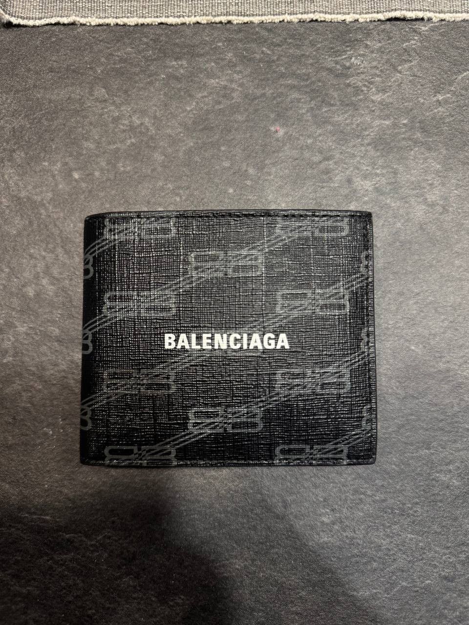 Balenciaga Balenciaga Black Leather Logo Bifold Wallet Size ONE SIZE - 1 Thumbnail