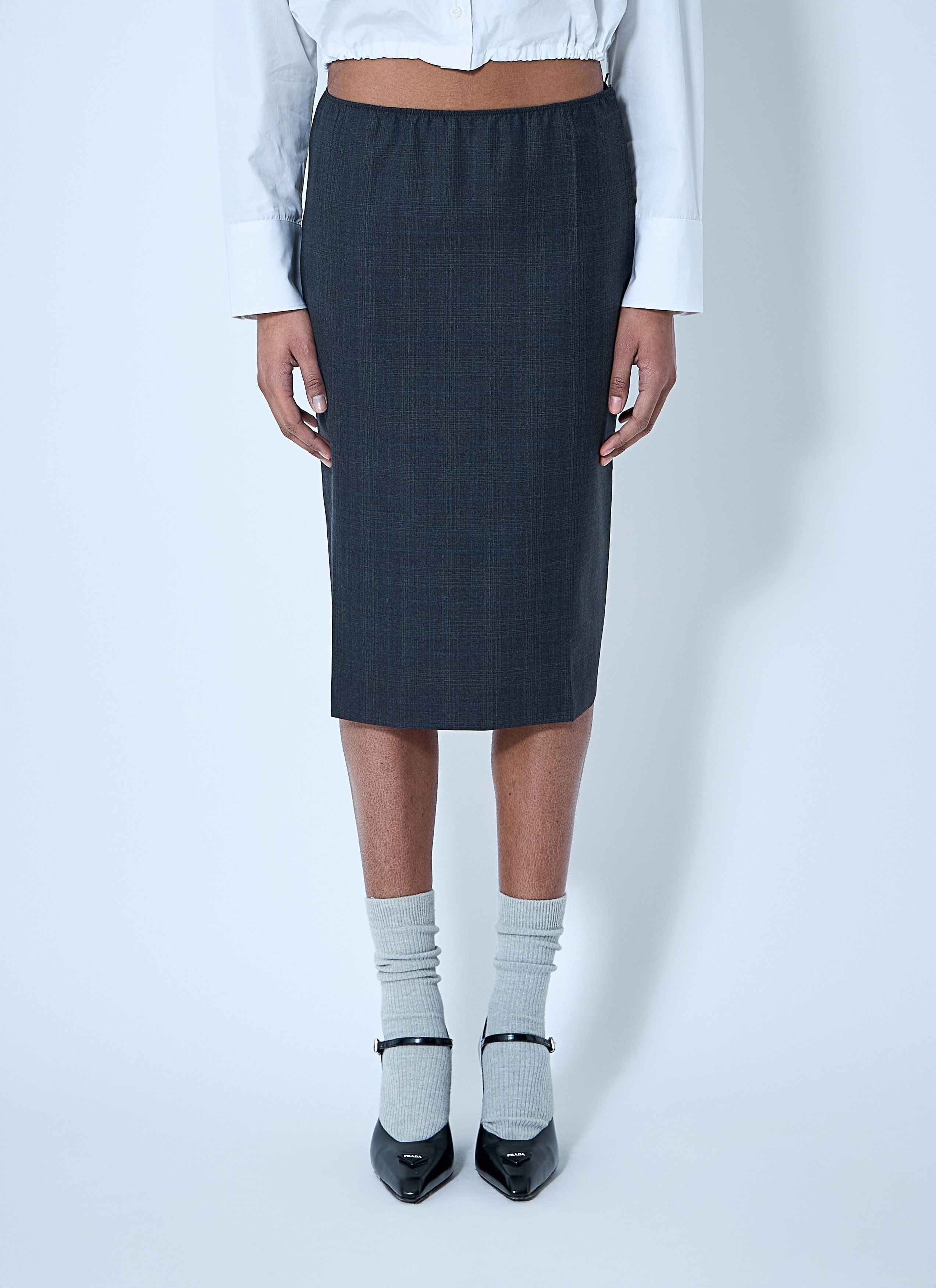 スカート PRADA Grass Green Suede Mini Skirt Prada Grass Green Suede Mini Skirt | italist