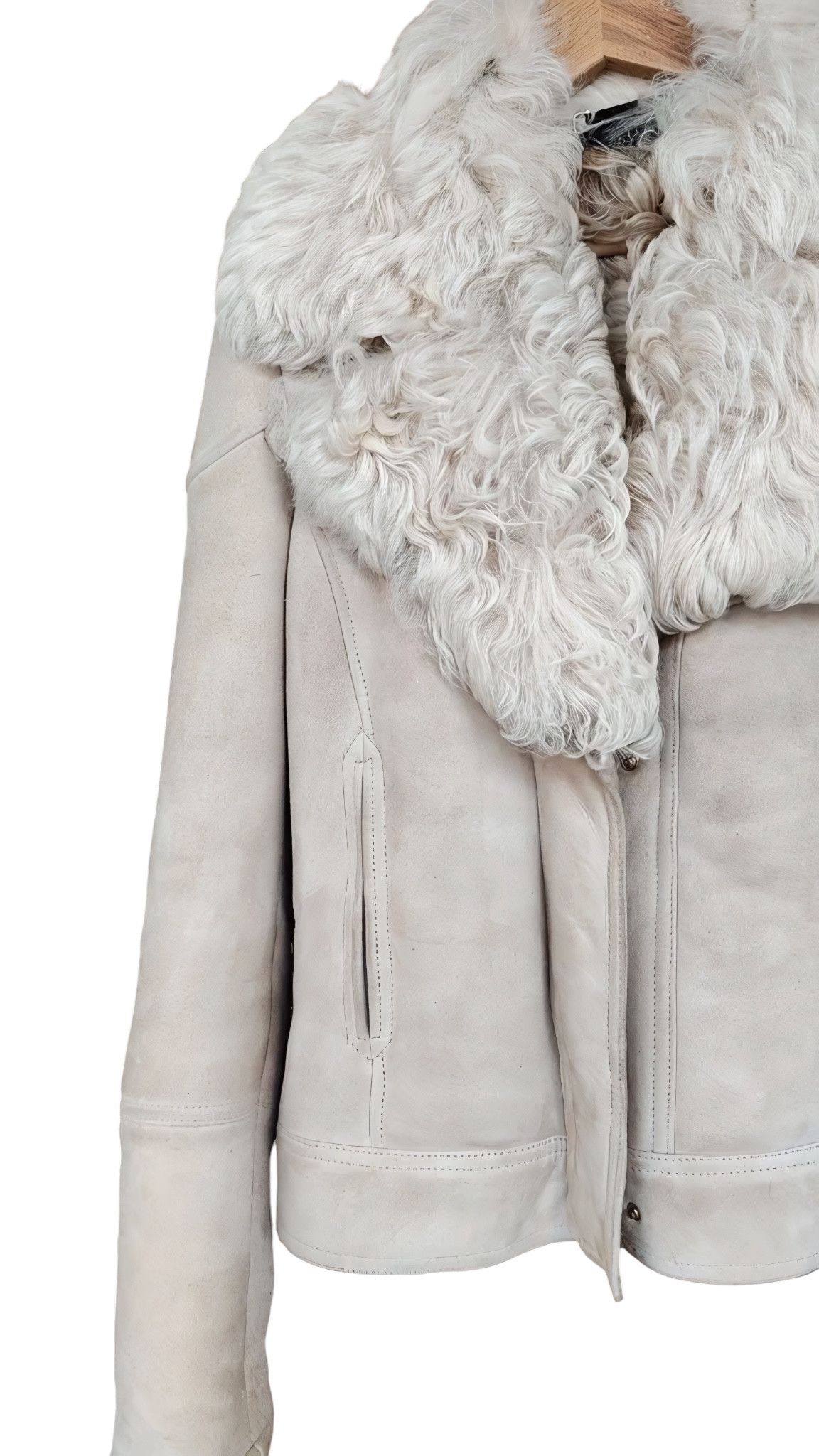 Gucci MONGOLIAN LAMB FUR SUEDE LEATHER JACKET BY TOM FORD Size S / US 4 / IT 40 - 3 Thumbnail