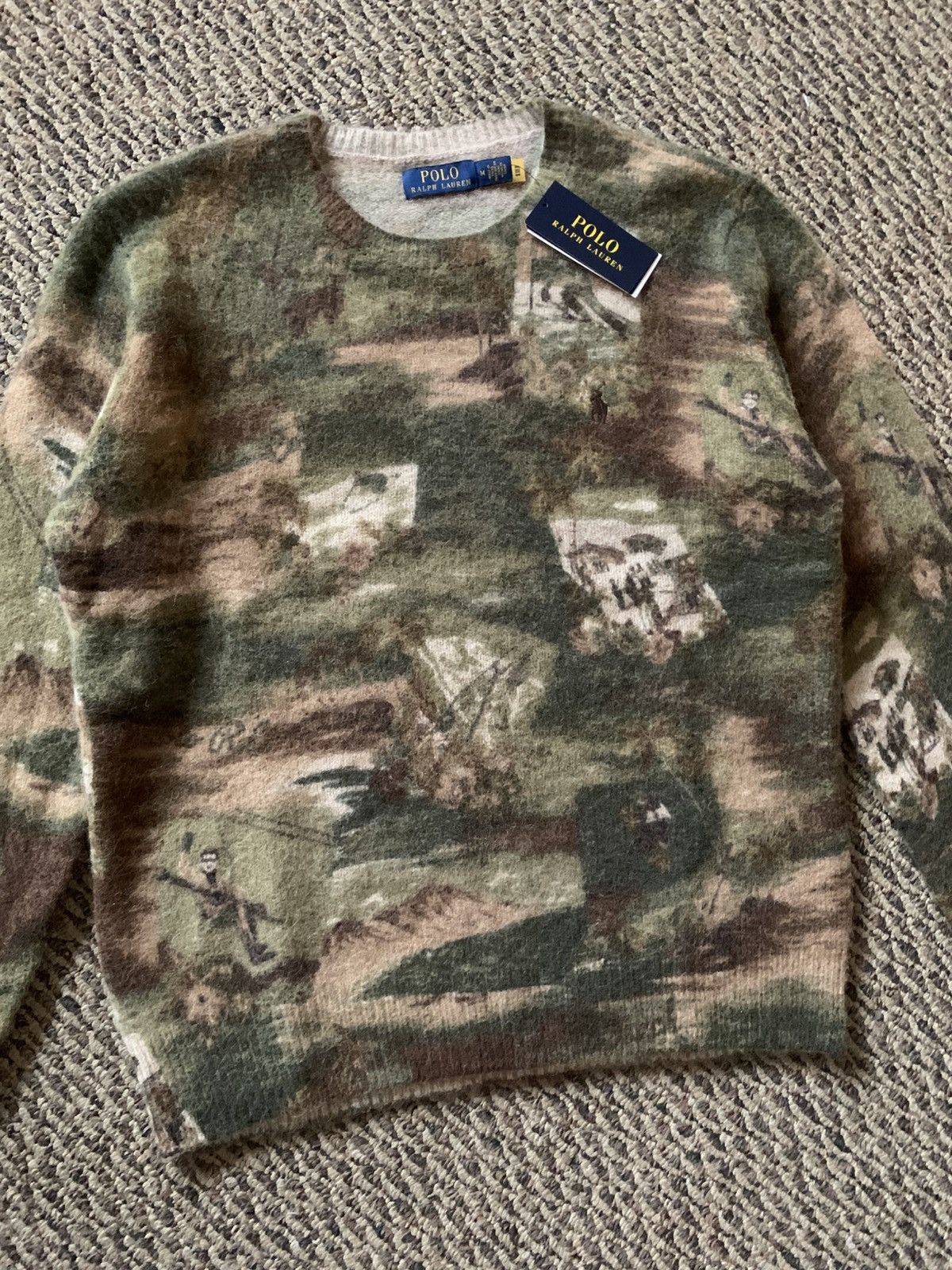 Polo Ralph Lauren NWT Polo Ralph Lauren Sea-To-Ski Camo Alpaca Wool Sweater Size US M / EU 48-50 / 2 - 5 Thumbnail