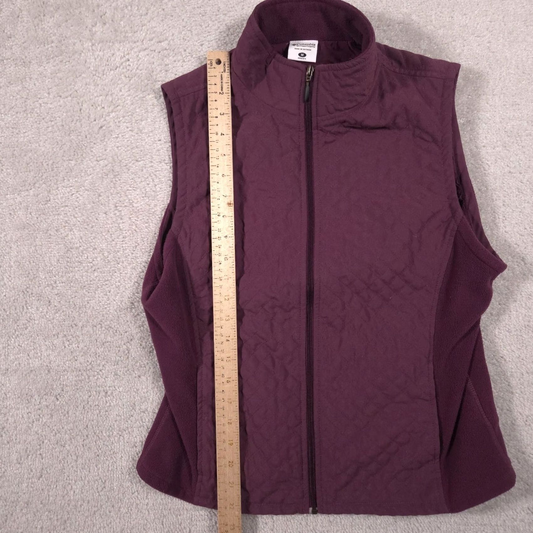 Vintage Columbia Vest Women M Purple Quilted Fleece Full Zip Pockets Insulated Size M / US 6-8 / IT 42-44 - 6 Thumbnail