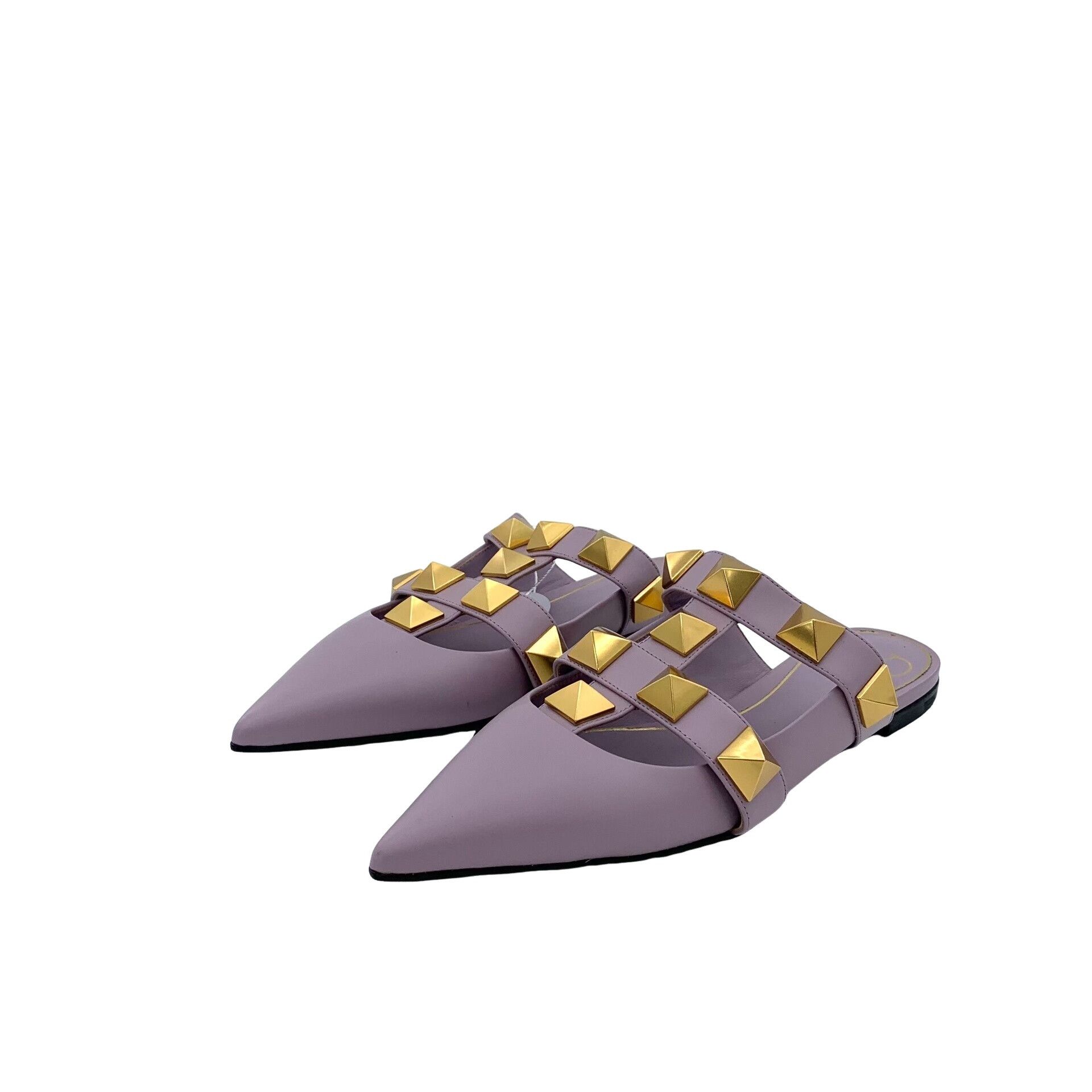 Valentino Valentino Roman Stud Purple Leather Mules 38.5 Size US 8.5 / IT 38.5 - 1 Thumbnail