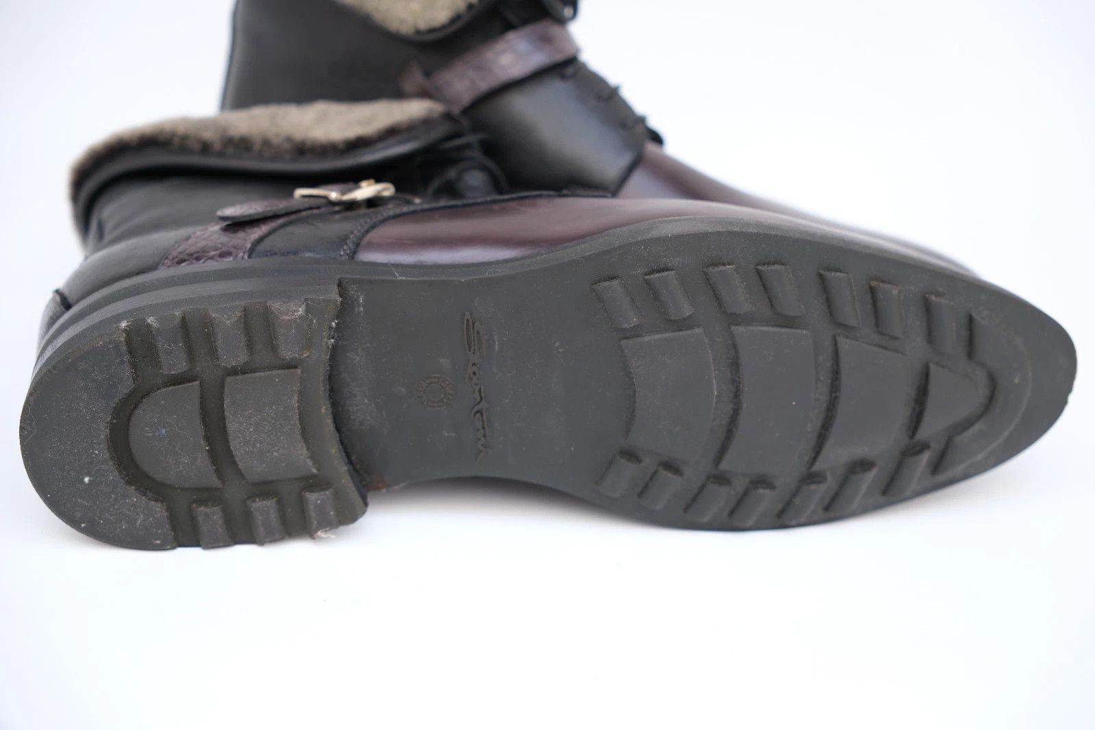 Santoni NEW Santoni Black Leather Derby Boots EU 42.5 UK 8.5 US 9.5 Size US 9.5 / EU 42-43 - 5 Thumbnail