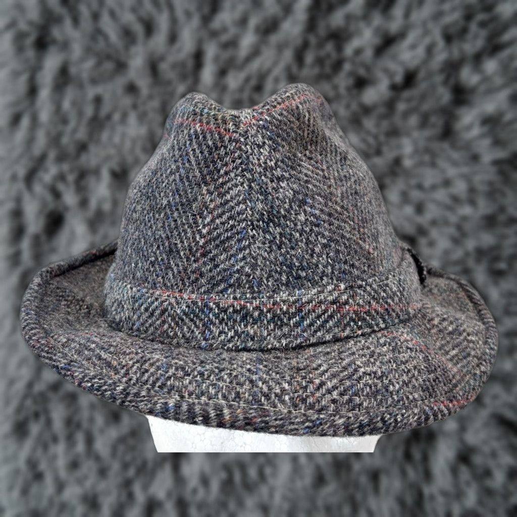 Vintage VINTAGE HaT Fedora Hat 100% Wool Gray Size 7 1/8 United States Read Size ONE SIZE - 1 Thumbnail