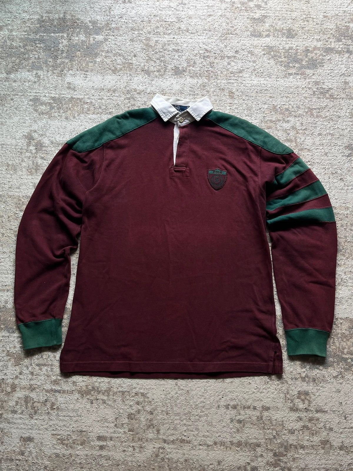 Polo Ralph Lauren Polo Ralph Lauren 1980s-1990's Wooly Badge Scribble Rugby Size US M / EU 48-50 / 2 - 20 Thumbnail