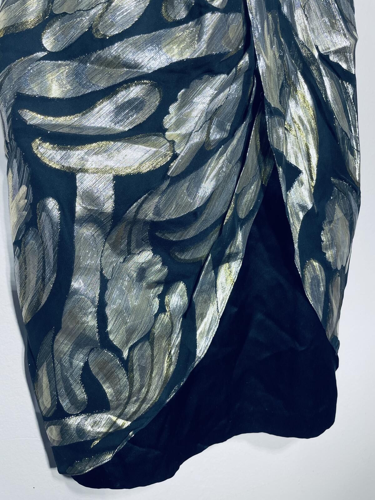 Other Aidan Mattox Metallic Silk Cocktail Mini dress formal Sz 4 Size S / US 4 / IT 40 - 5 Thumbnail