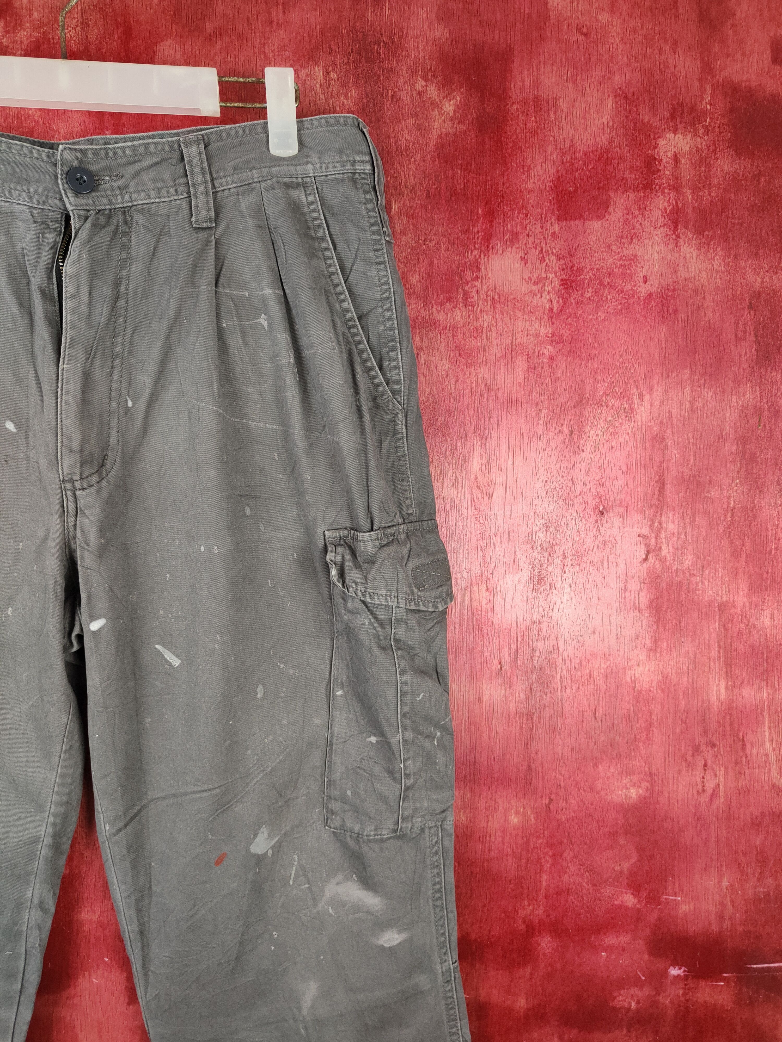 Japanese Brand n evolutions Dark Gray Multipocket Cargo Pants #S1281 Size US 33 - 5 Thumbnail