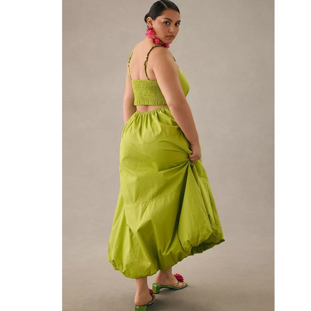 Anthropologie New By Anthropologie V-Neck Tiered Bubble-Hem Dress $170 L Size L / US 10 / IT 46 - 6 Thumbnail