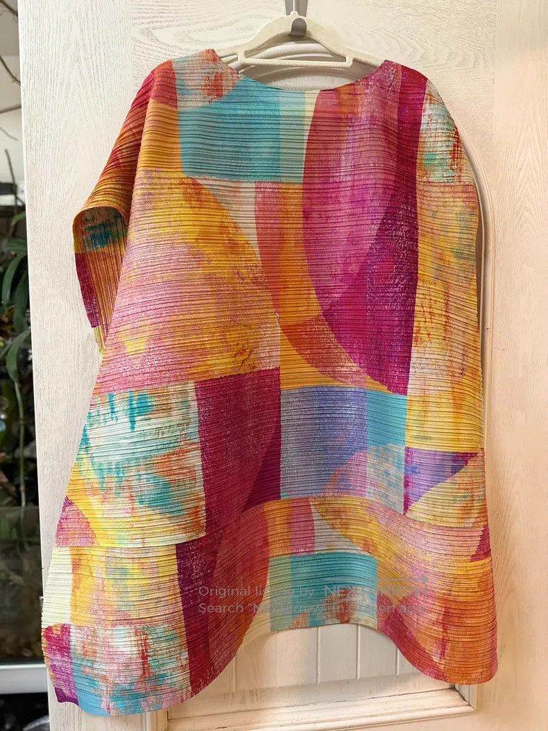 Issey Miyake Issey Miyake Oil Painting Print Long Top Size L / US 10 / IT 46 - 2 Thumbnail