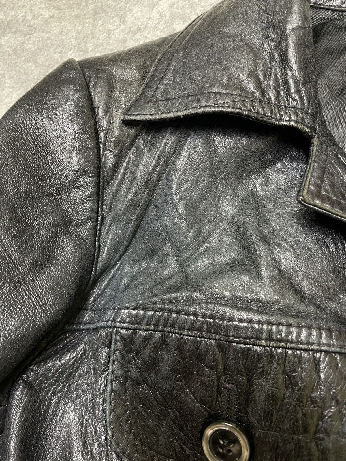 If Six Was Nine × Japanese Brand × Le Grande Bleu (L.G.B.) Distressed Leather Jacket – LGB / If Six Was Nine Energy Size US M / EU 48-50 / 2 - 8 Thumbnail