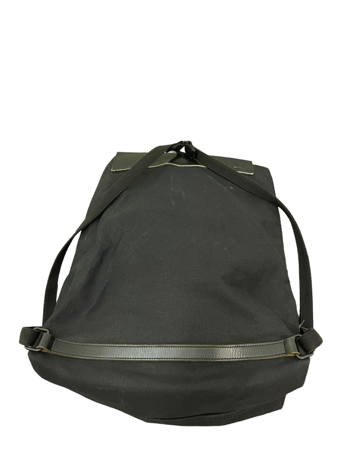 Japanese Brand Rucksack Backpack Unknown Leather Cotton Canvas Bag 3🟩 Size ONE SIZE - 11 Thumbnail