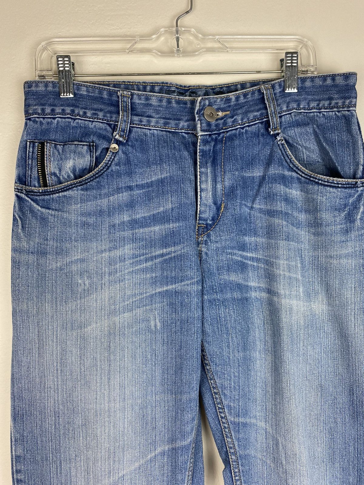 Designer × Versace × Vintage Versace Jeans Signature Blue Denim Jeans Back Embroidery Size US 32 / EU 48 - 3 Thumbnail
