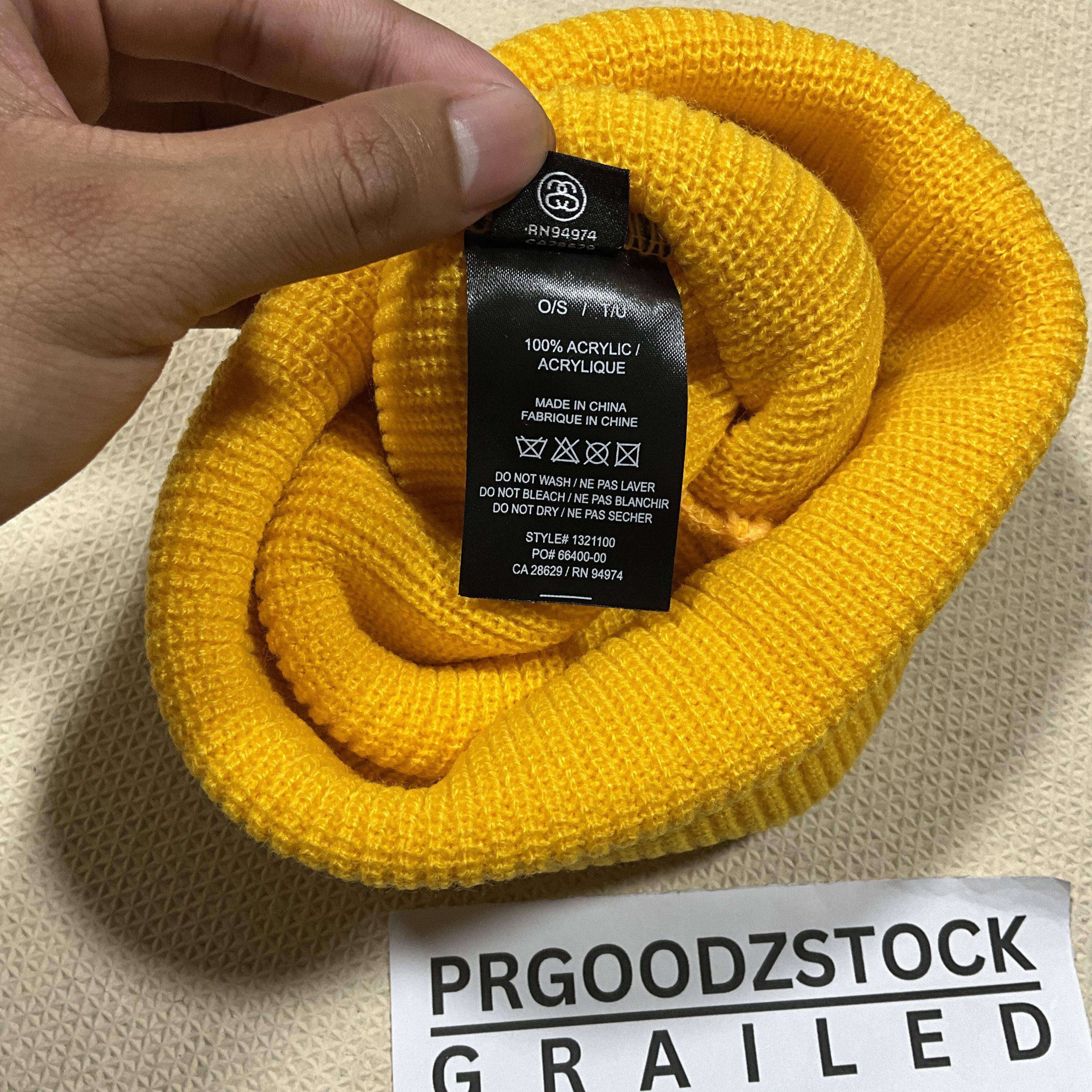 Stussy STUSSY WORKGEAR BEANIE HAT / YELLOW Size ONE SIZE - 7 Thumbnail