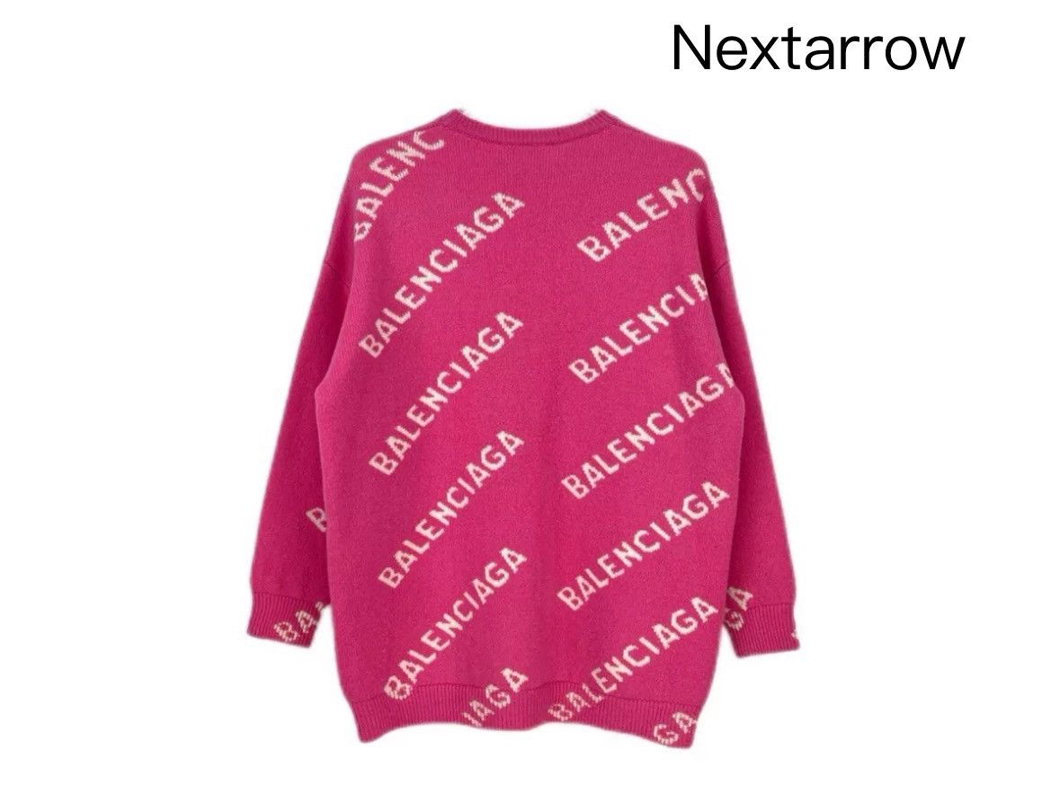 Balenciaga Balenciaga pink bullet screen wool sweater 2412-Nextarrow Size US XS / EU 42 / 0 - 2 Thumbnail