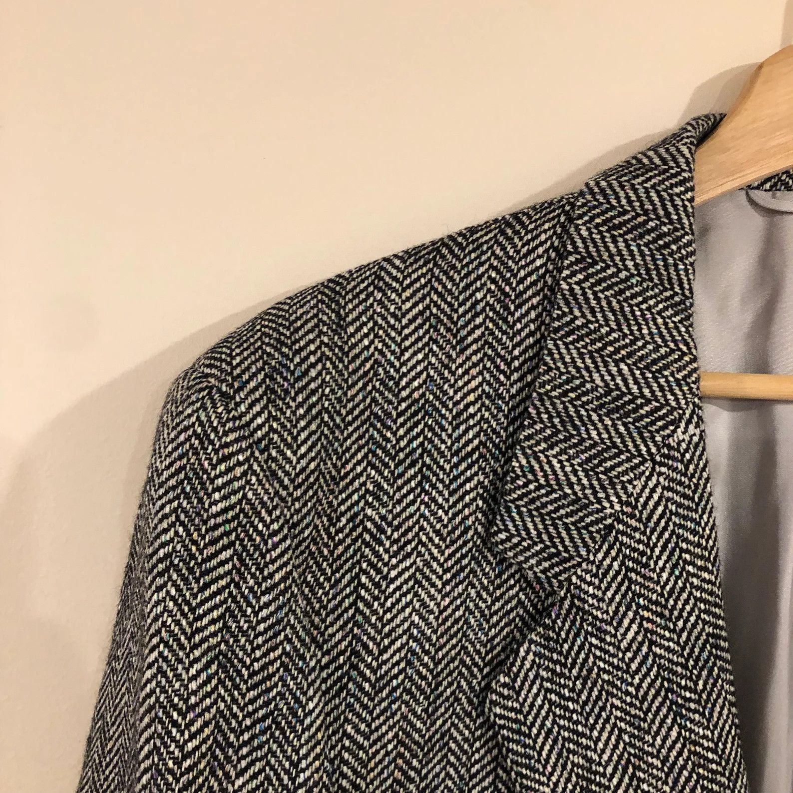 Givenchy Houndstooth Blazer Suit Tweed Wool Jacket Coat Size 42R - 4 Thumbnail