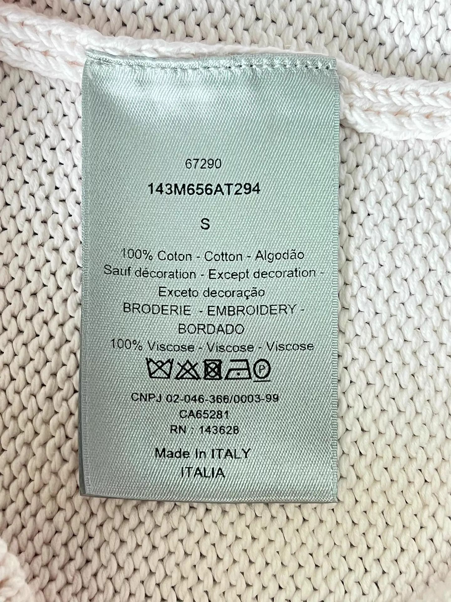 Dior DiorxArtistShort-SleeveKnitTopSGrayEmbroideredLogo Size S / US 4 / IT 40 - 7 Thumbnail