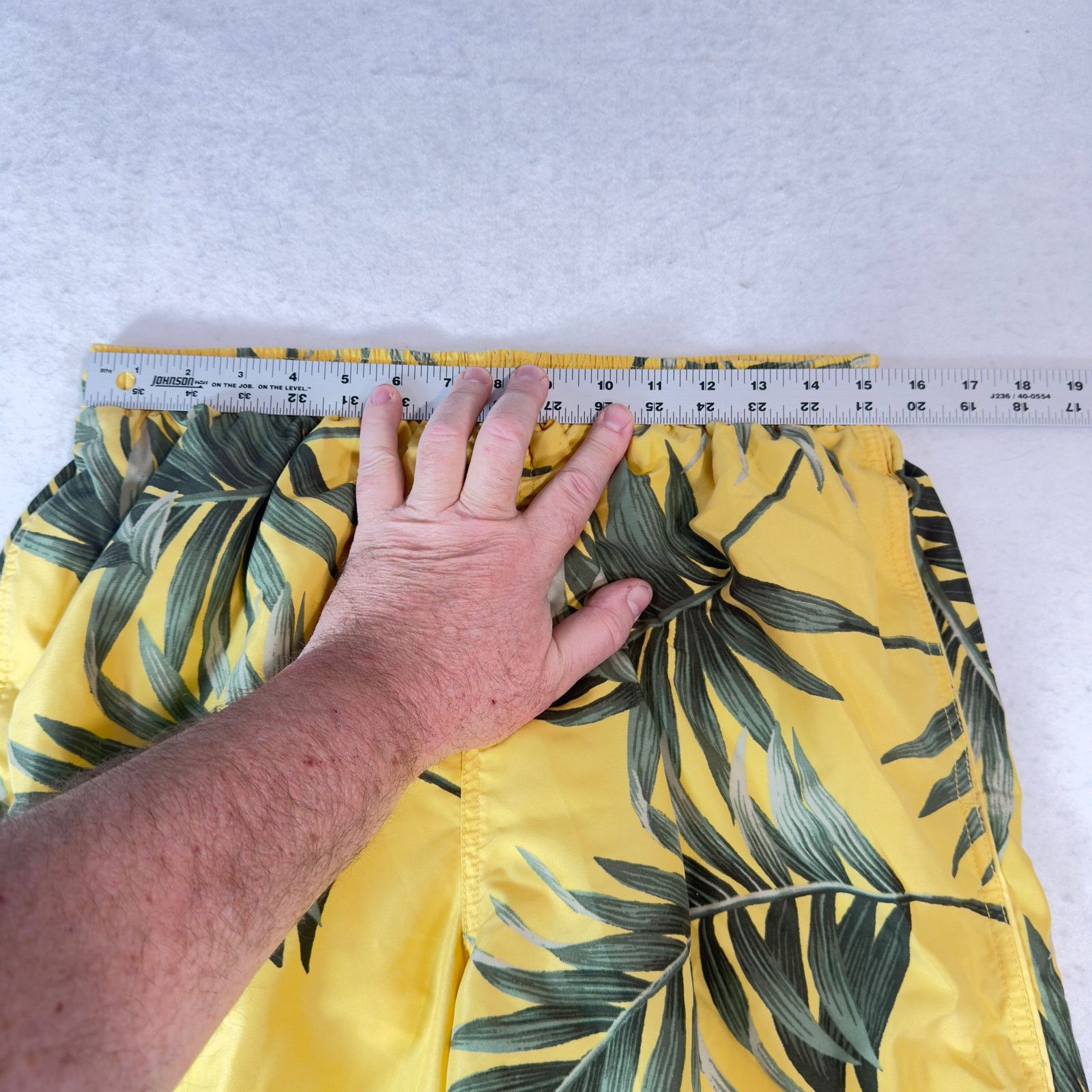Puritan Puritan Men L Swim Trunks Yellow Tropical Leaf Lined 36/38 Size US 30 / EU 46 - 8 Thumbnail