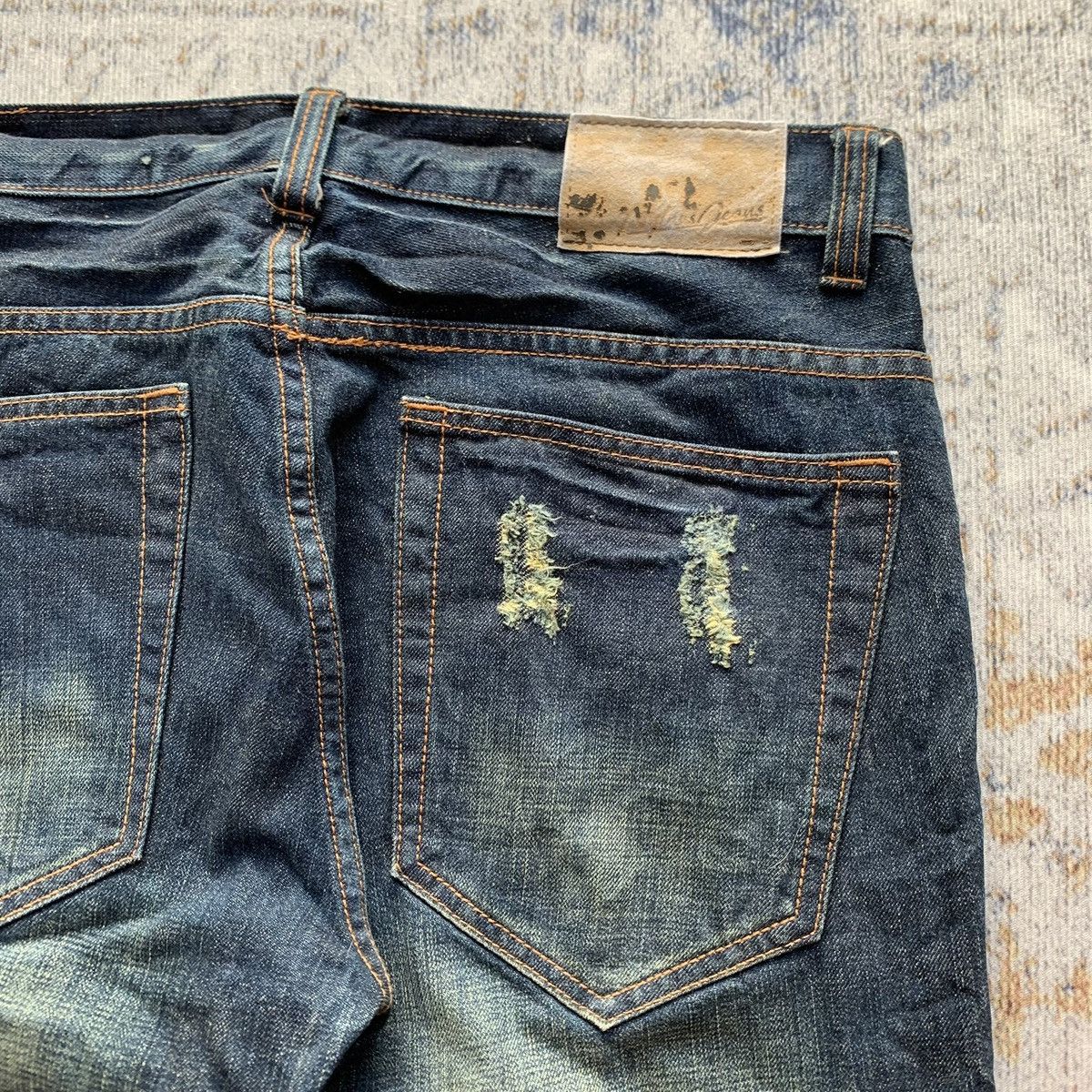 Japanese Brand Rare Japanese Brand Nylaus Mud Wash Distressed Jeans Size US 34 / EU 50 - 9 Thumbnail
