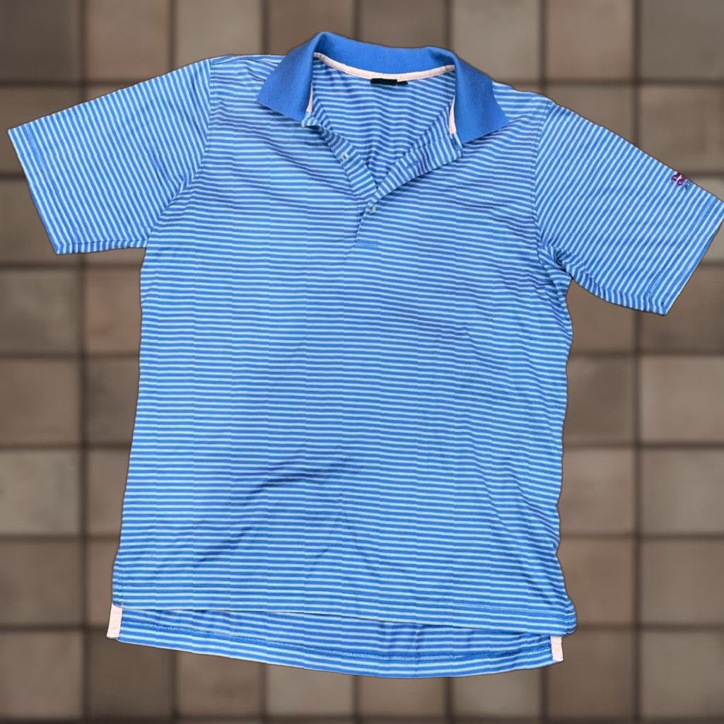 Vintage VINTAGE Fairway & Greene Polo Shirt Men's Size M Short Sleeve Striped Blue Pink Golf Casual Size US M / EU 48-50 / 2 - 1 Thumbnail