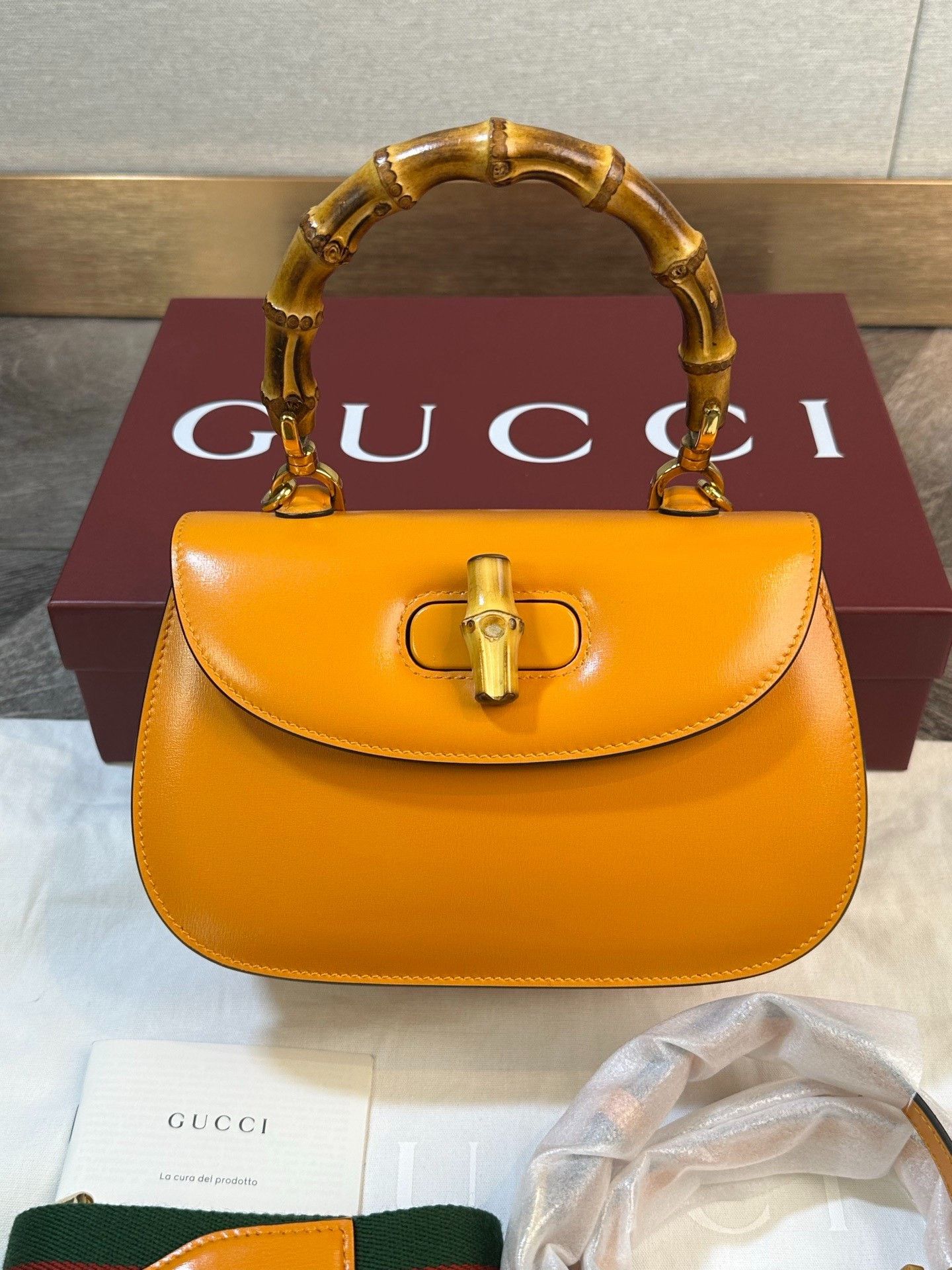 Gucci Gucci 1947 Orange Bamboo Bag Size ONE SIZE - 1 Thumbnail