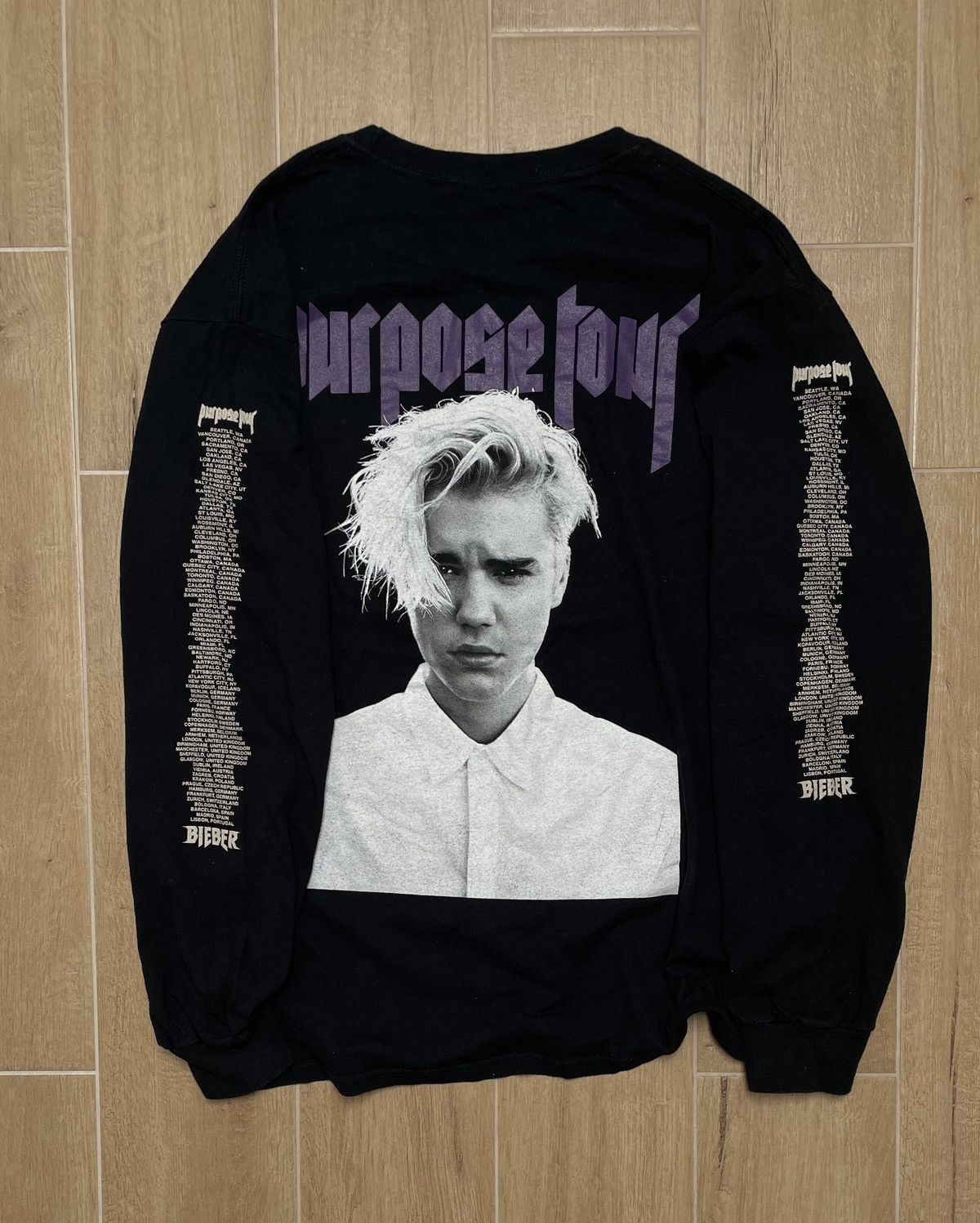 Justin Bieber Justin Bieber Purpose Tour 2016 Justin Forever LongSleeve Size US L / EU 52-54 / 3 - 4 Thumbnail