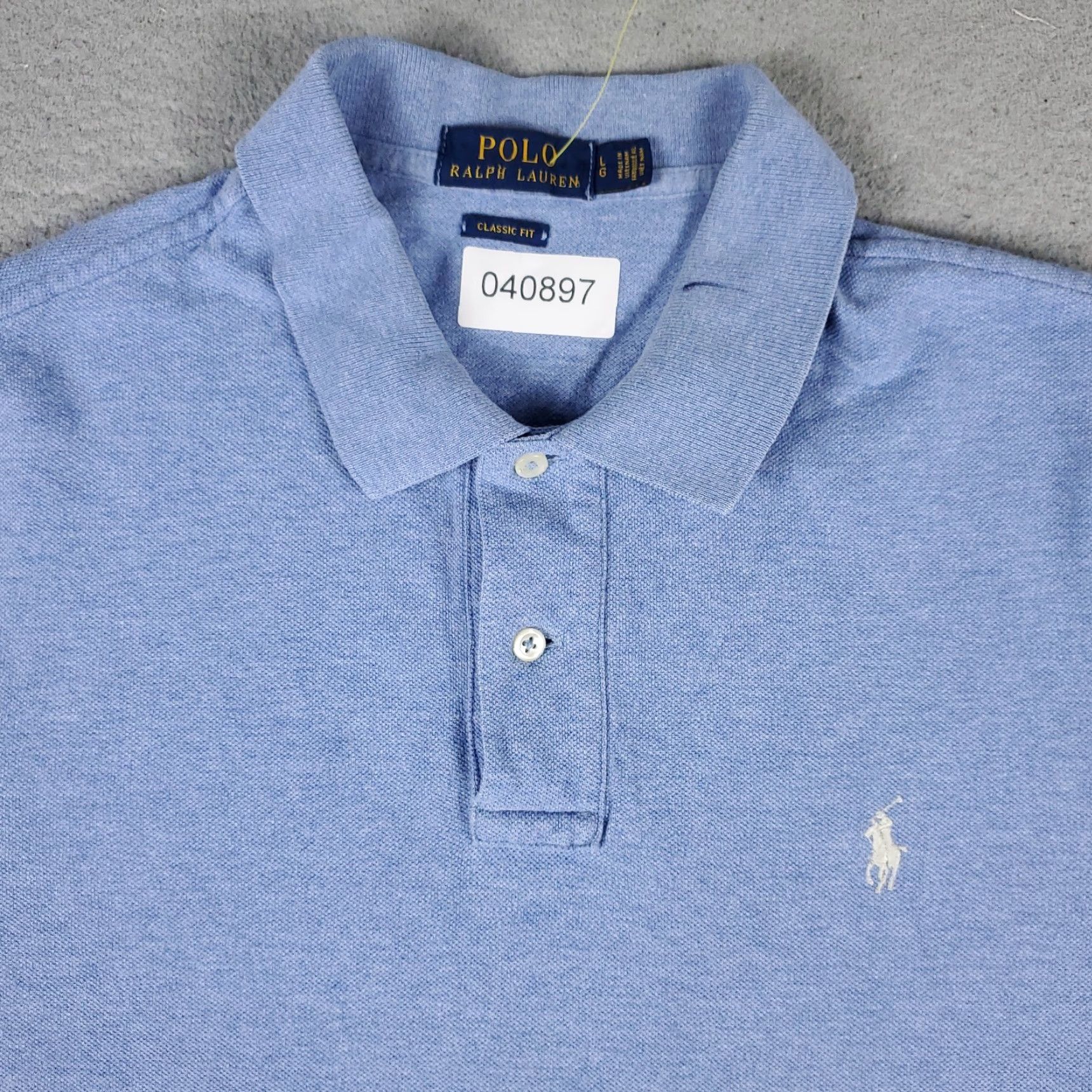 Ralph Lauren VINTAGE Ralph Lauren Polo Shirt Mens Large Blue Cotton Casual Short Sleeve, Preppy, Classic, All Seasons, Golf, Travel, Mens Size US L / EU 52-54 / 3 - 2 Thumbnail