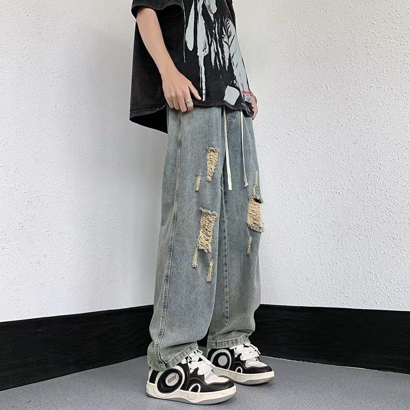 Japanese Brand × Vintage High Street Vintage Ripped Loose Jeans Size US 32 / EU 48 - 2 Thumbnail