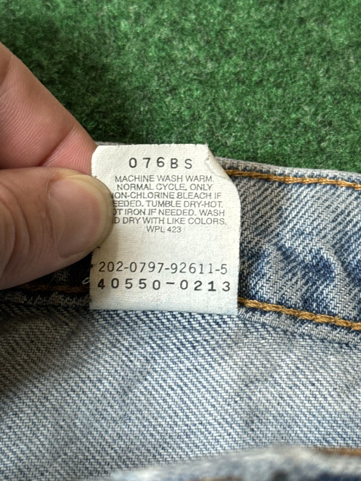 Levi's × Levi's Vintage Clothing × Vintage Vintage 90s Levi’s 550 Orange Tab Distressed Relaxed Jeans Size US 33 - 6 Thumbnail