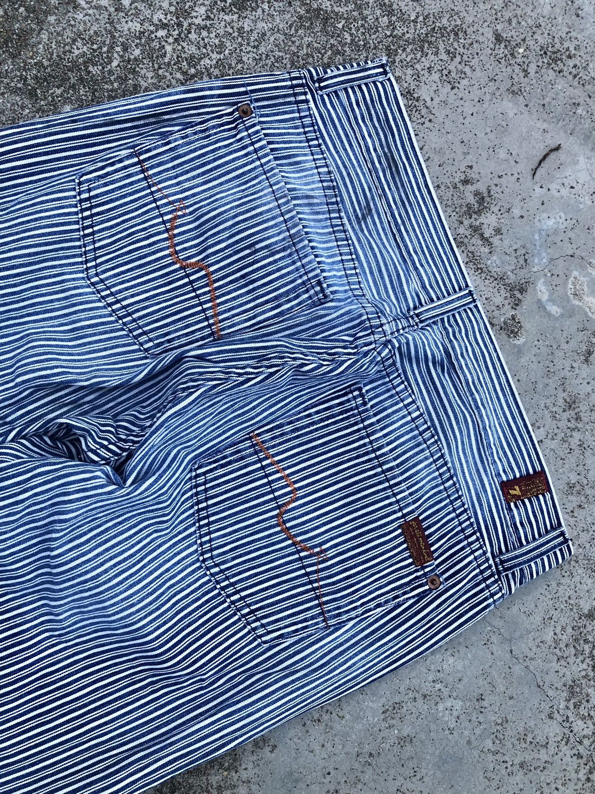 7 For All Mankind FLARED STRIPED DENIM Size 30" / US 8 / IT 44 - 3 Thumbnail
