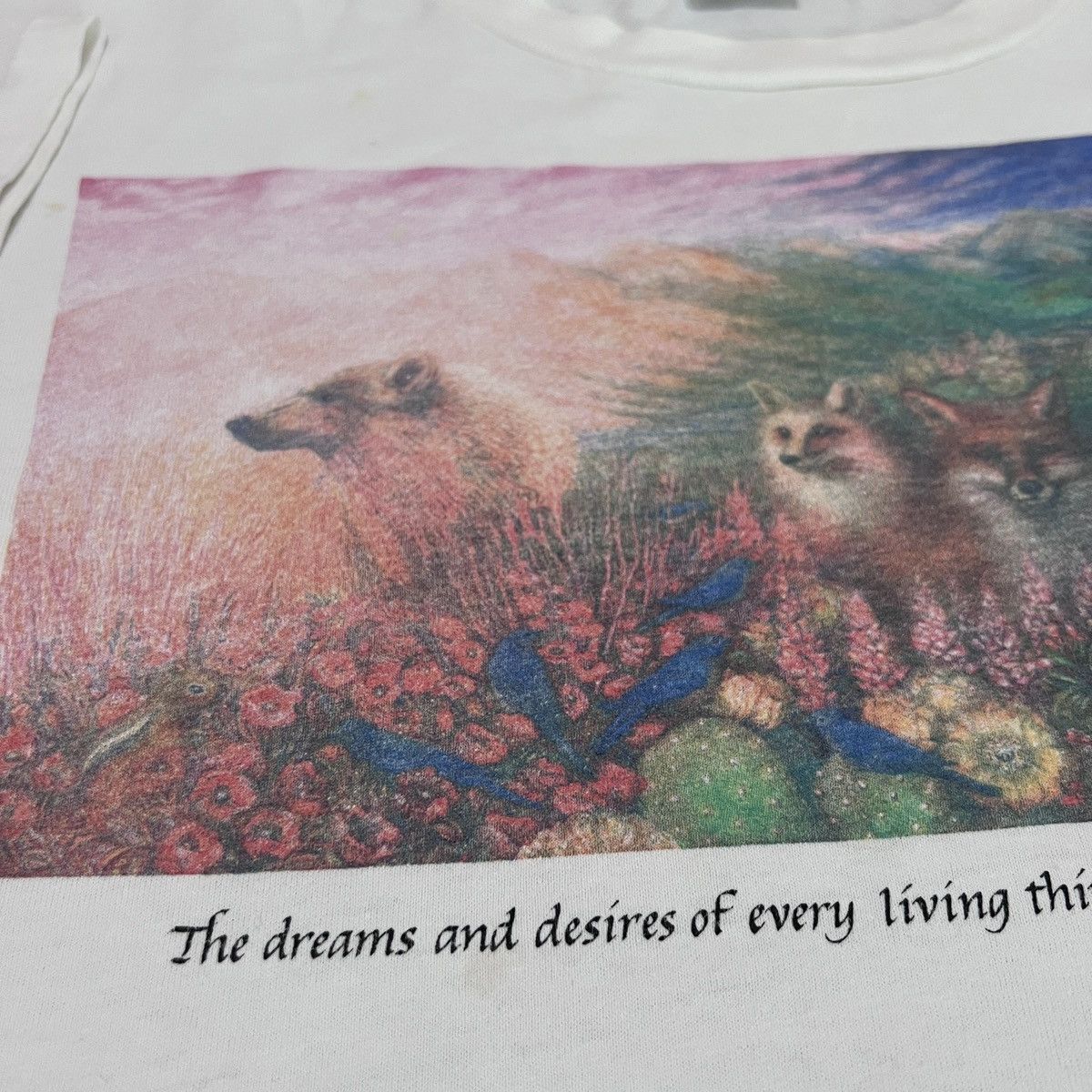 Vintage Vintage 90s JIM MORRIS ANIMAL LANDSCAPE ART Tee 2XL Size US XXL / EU 58 / 5 - 3 Thumbnail