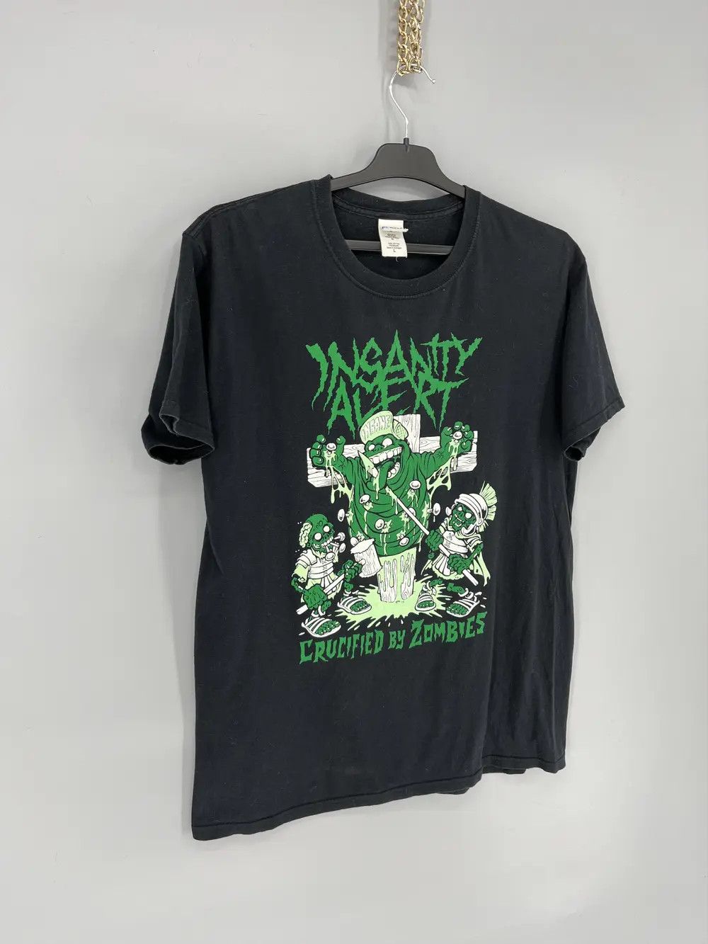 Band Tees × Vintage Vintage 00s Insanity Alert Metal Band Grunge Faded Double Size US L / EU 52-54 / 3 - 2 Thumbnail