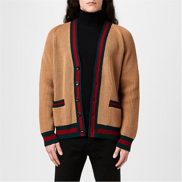 Gucci Knitted Web Cardigan Size US XXL / EU 58 / 5 - 1 Thumbnail