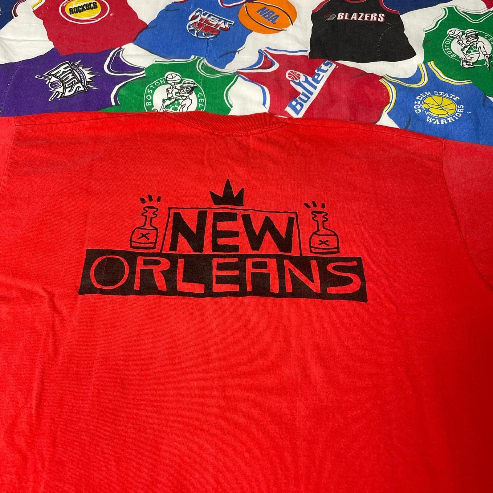 Vintage Vintage 1995 New Orleans Voodoo Gris Mens Sz XL T-Shirt Size US XL / EU 56 / 4 - 4 Thumbnail