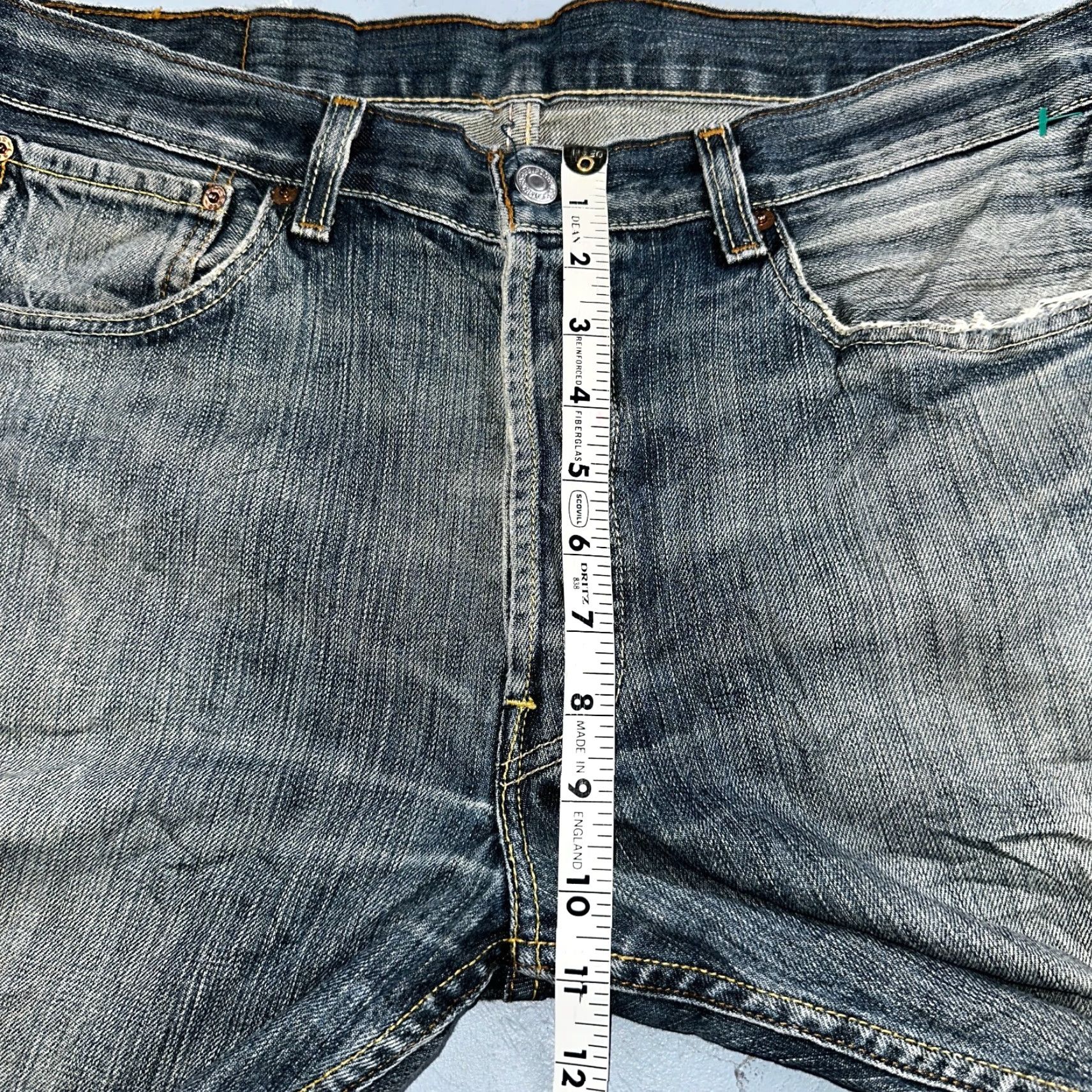 Levi's VINTAGE Levi's 501 Jeans Black Medium Wash Straight Leg 34x34 90s Mens Size US 34 / EU 50 - 7 Thumbnail