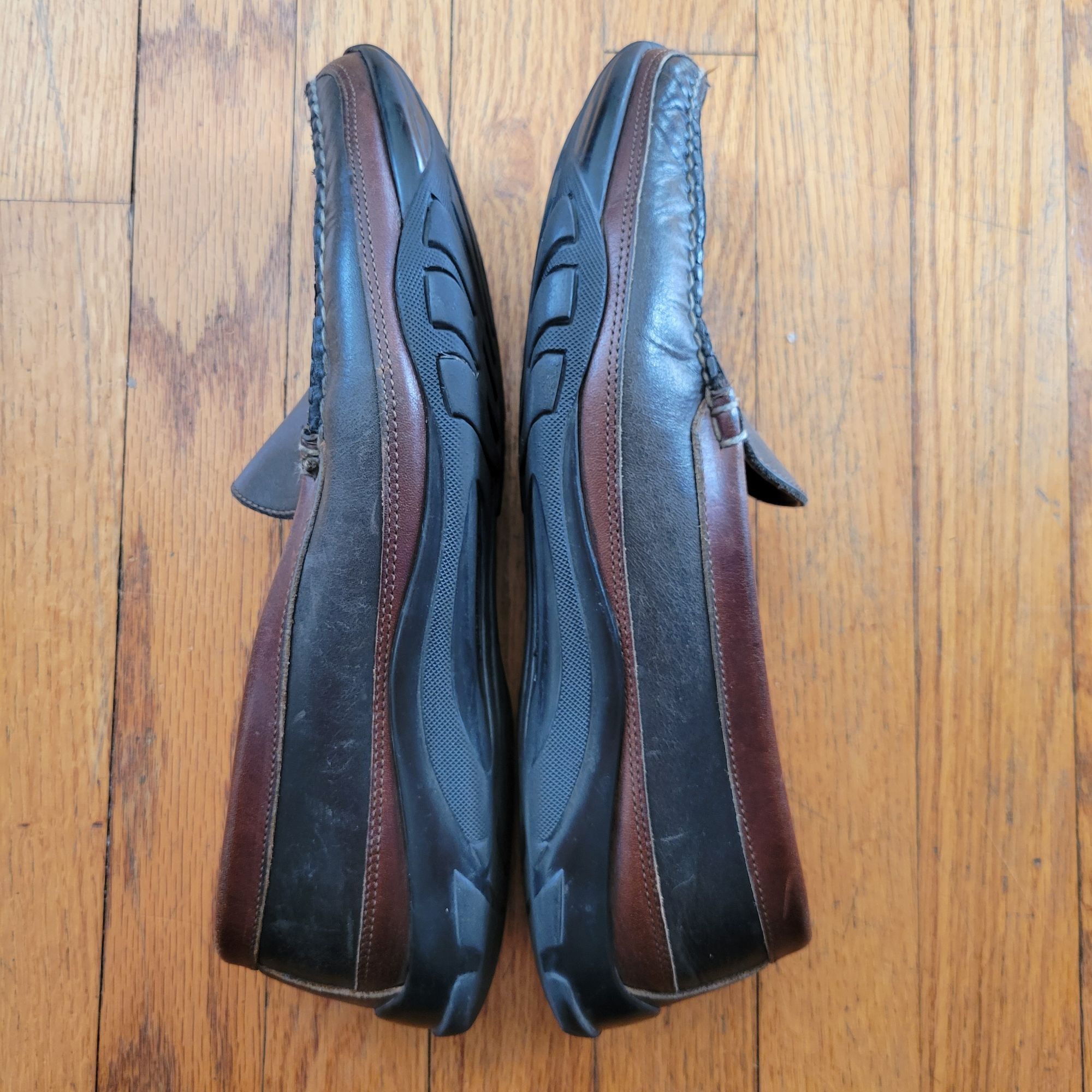 Allen Edmonds Boulder 11 3E Brown Black Leather Slip On Loaf