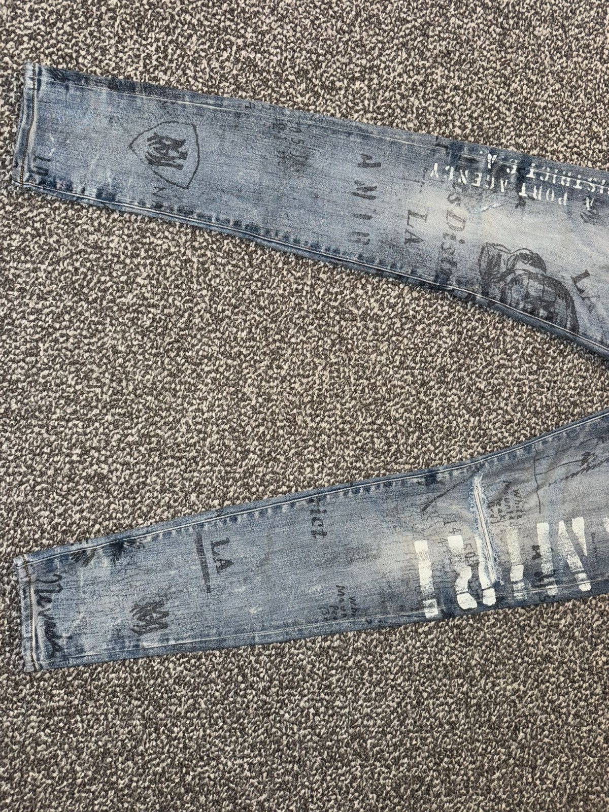 Amiri Amiri Military Stencil Jeans Clay Indigo Size US 33 - 3 Thumbnail