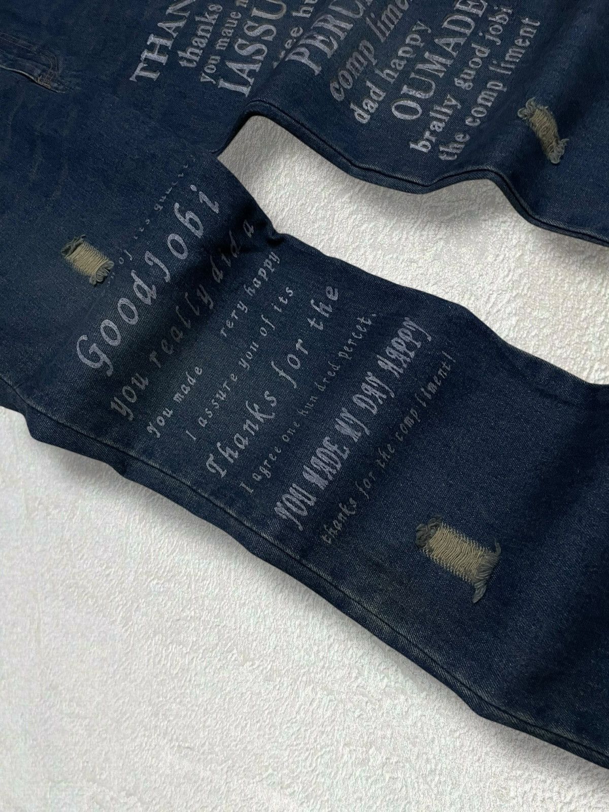 Japanese Brand Vintage 90s Icon Japan Designer Lady Blue Poetic Life Denim Size US 29 - 5 Thumbnail