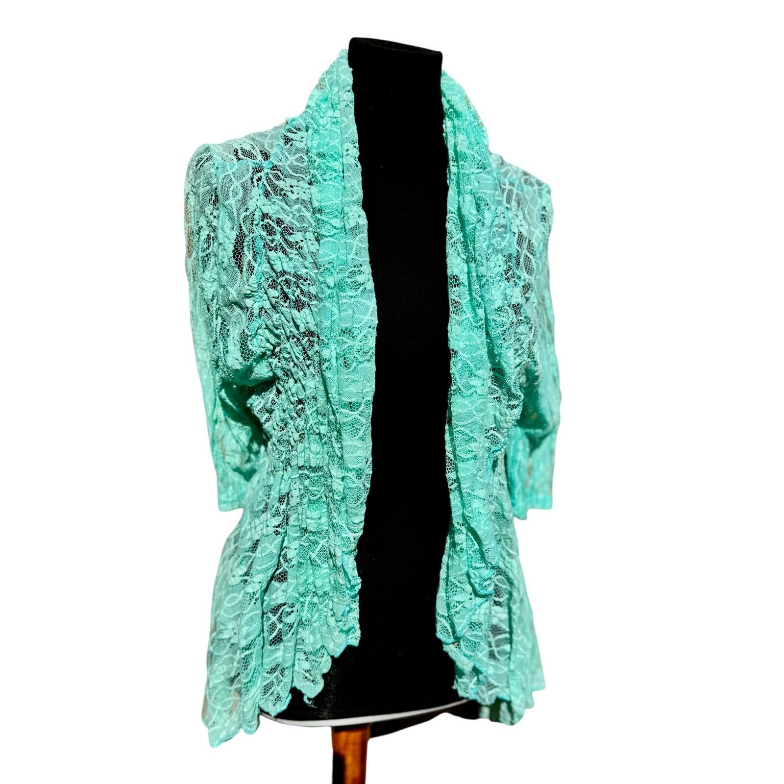 Other Lady Noiz Lace Cardigan | Mint Green | Size XL Size XL / US 12-14 / IT 48-50 - 1 Thumbnail