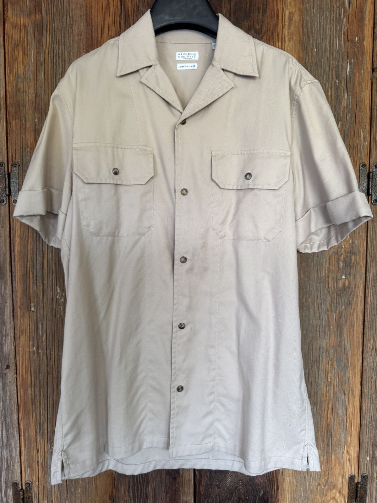 Brunello Cucinelli Brunello Cucinelli camp collar short - size large Size US L / EU 52-54 / 3 - 1 Thumbnail
