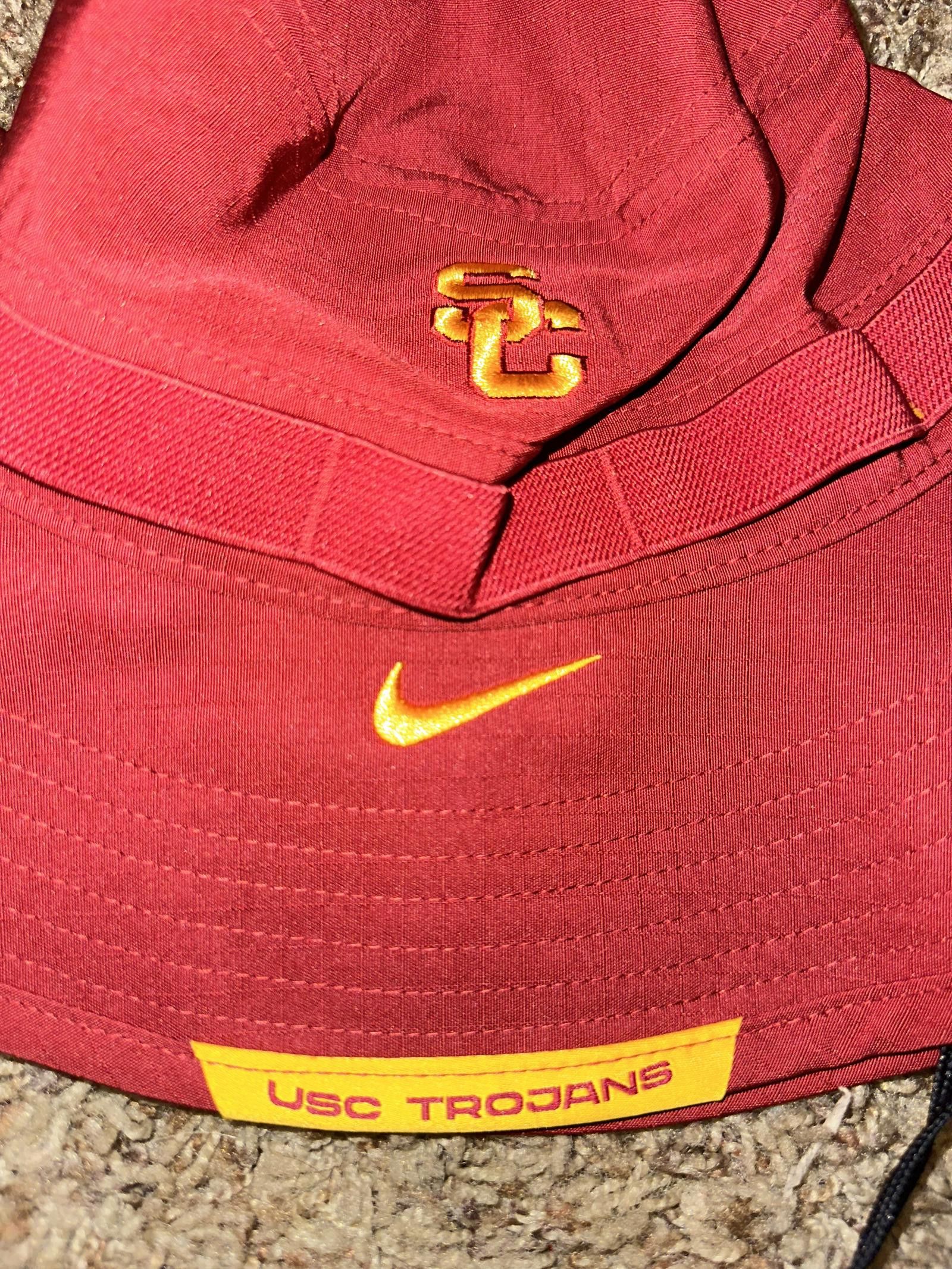 Nike USC Trojans Nike Cardinal SC Interlock Dry Bucket Hat Size ONE SIZE - 2 Thumbnail