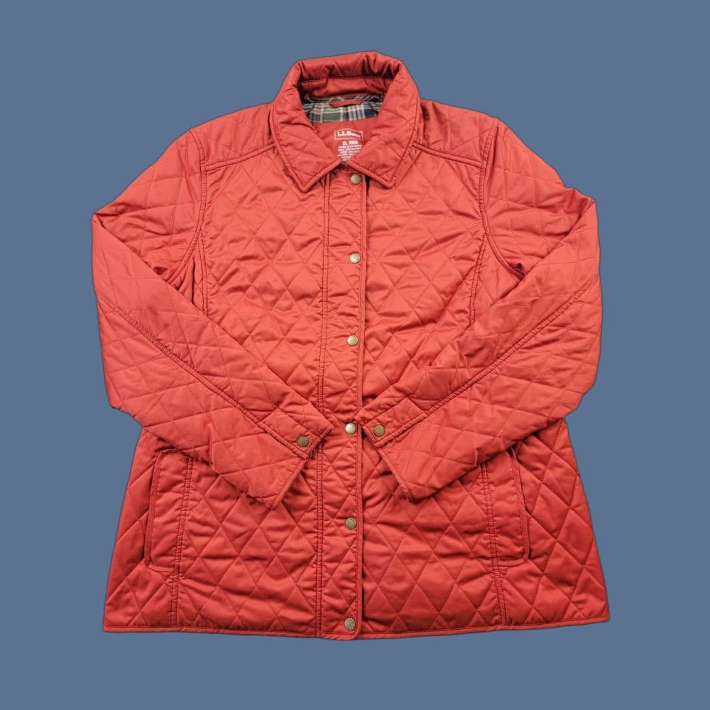 Vintage VINTAGE LL Bean Quilted Riding Jacket Womens XL Orange Outdoor Classic Size XL / US 12-14 / IT 48-50 - 1 Thumbnail